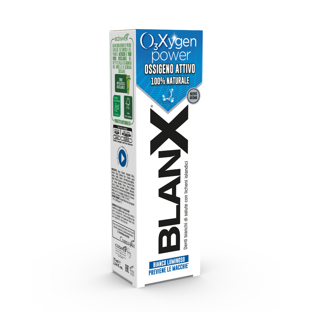 BlanX® O₃Xygen Power – Dentifricio Sbiancante con Ossigeno Attivo Naturale