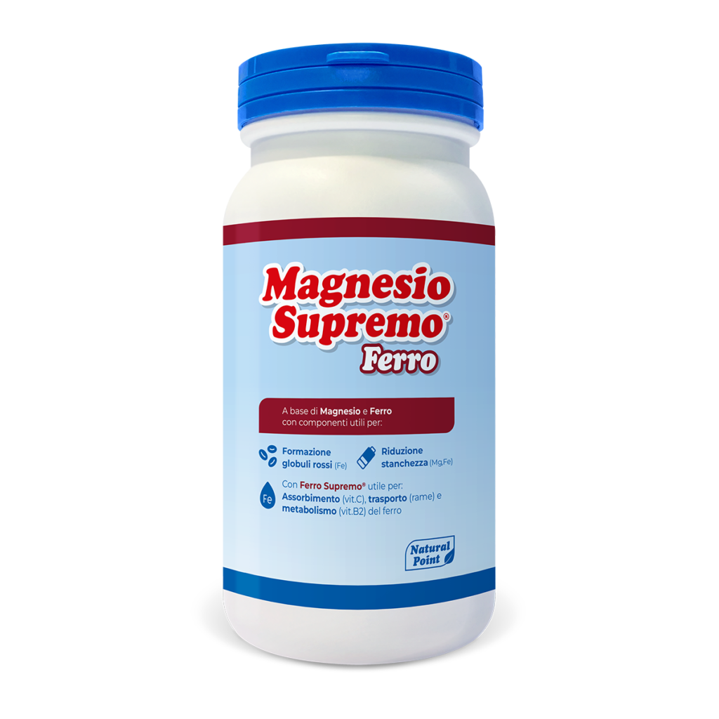 Natural Point Magnesio Supremo Ferro – Integratore Energie e Globuli Rossi 150G