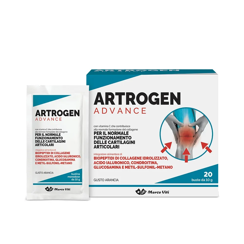 Artrogen Advance 20 Bustine 10g Marco Viti – Integratore per Articolazioni e Cartilagini