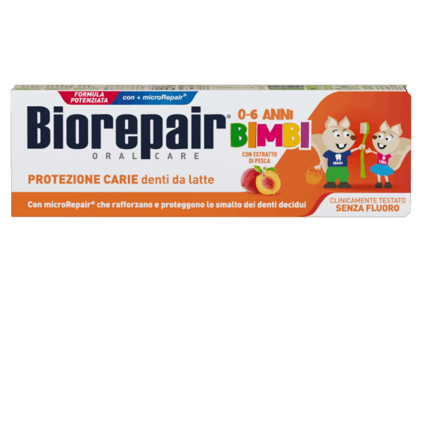 Biorepair Dentifricio Kids 0-6 Anni Gusto Pesca 50 ml - 3 Confezioni