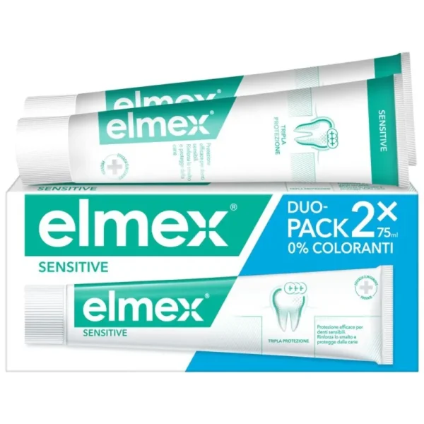 Elmex Sensitive Dentifricio Duo-Pack [2 X 75 ml] - 3 Confezioni