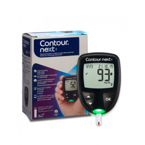 Ascensia Diabetes Care – Glucomtero Contour Next con 10 Strisce Reattive Incluse - Bayer
