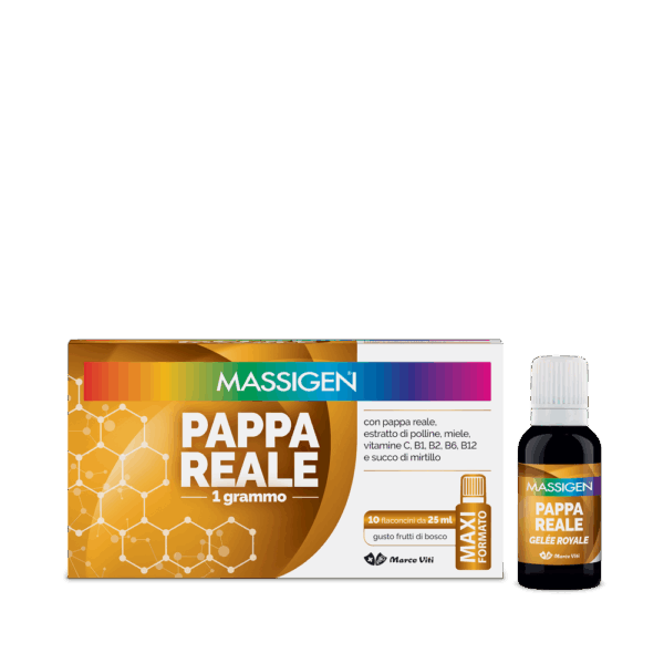 Massigen Pappa Reale Integratore Ricostituente 10 Flaconcini 25ml