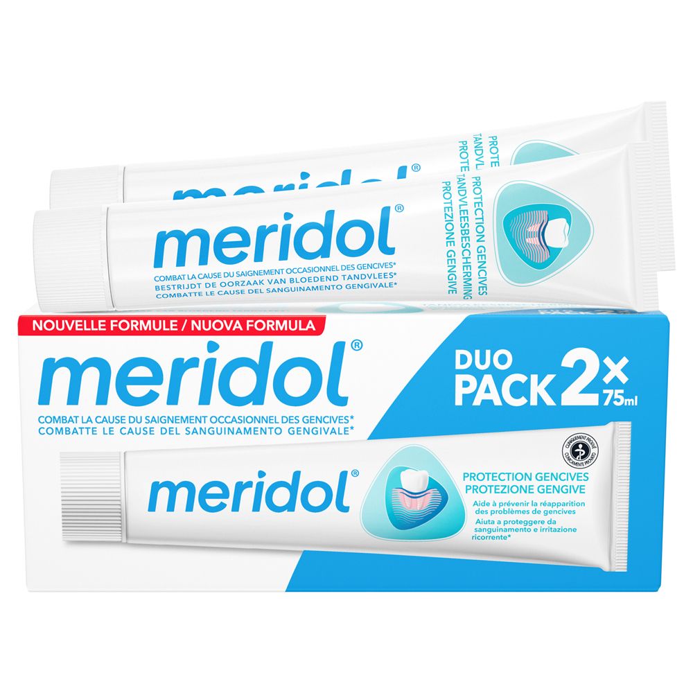 Meridol® Dentifricio Protezione Gengive Bi-Pack [2x75ml] – Cura Completa per Denti e Gengive