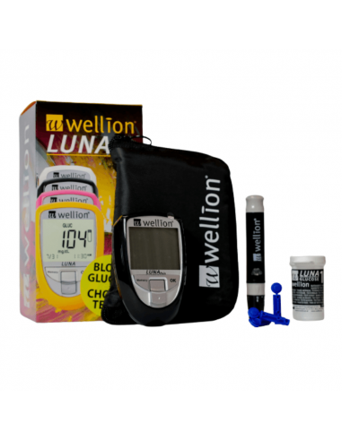 Wellion LUNA Trio – Glucometro 3-in-1 per Glucosio, Colesterolo e Acido Urico