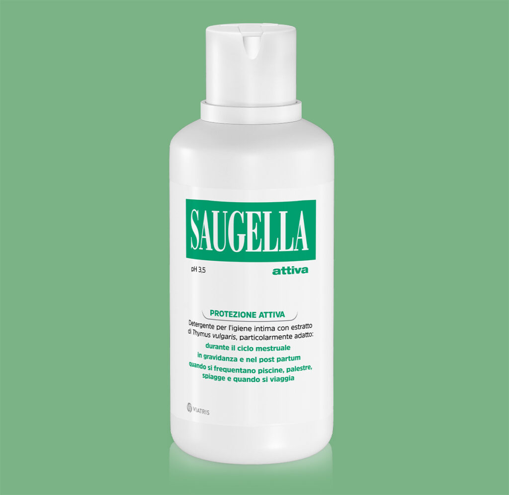 Saugella Attiva – Detergente Intimo 250 ml | Protezione Attiva con Timo e pH Acido