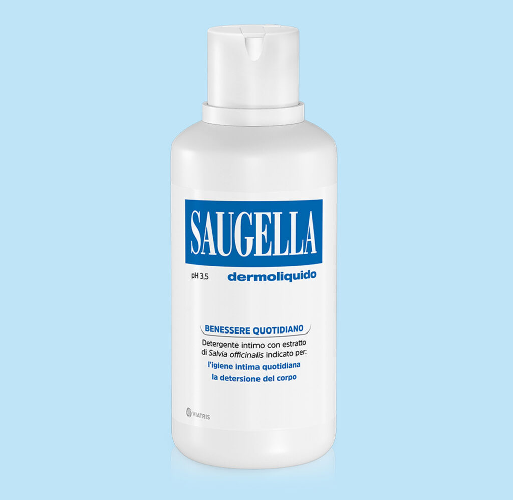Saugella Dermoliquido 500 ml – Detergente Intimo Quotidiano con Estratto di Salvia