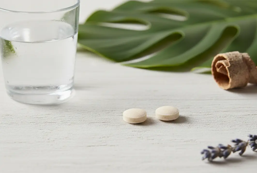 Integratore in primo piano: supporto per la menopausa 